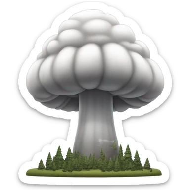 explosion, mushroom cloud sticker