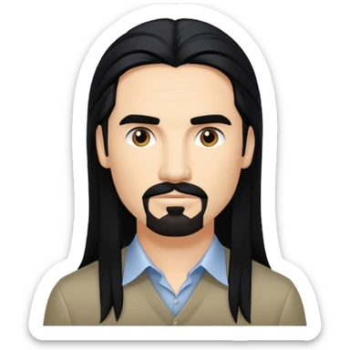Kevin Richardson with long black hair sticker