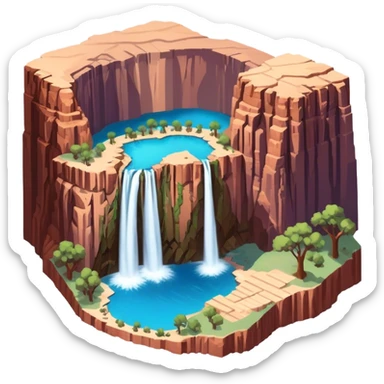 Havasu Falls, Grand Canyon isometric sticker
