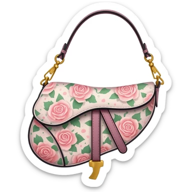 floral dior saddle bag sticker