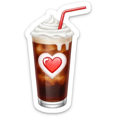valentines themed iced americao sticker