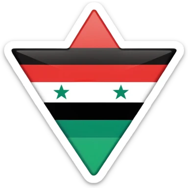 Sticker designed on new syrian flag sticker