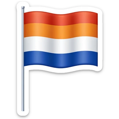Armenia flag emoji, classic rectangular shape, vibrant red, blue, and orange stripes sticker
