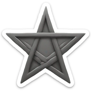 Downward pentagram sticker