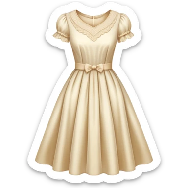 fancy vintage cream dress sticker