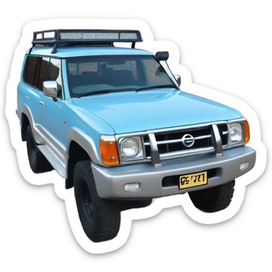 4WD baby blue Nissan patrol gq  sticker