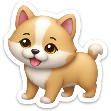 a cute heart shibi sticker