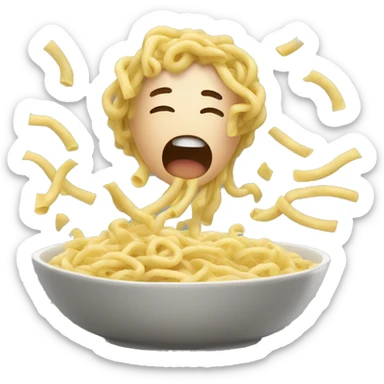 noodles blowing in the win sticker