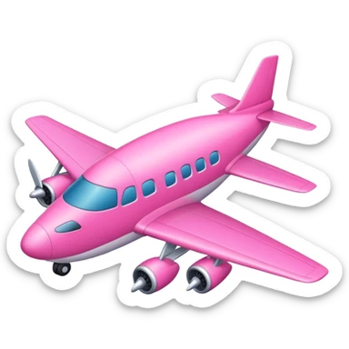 Avión rosa sticker