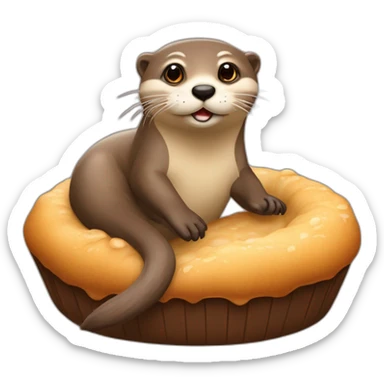 Loutre sur une tortu sticker