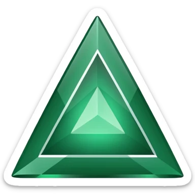 A green upside down triangle needs to face down sticker