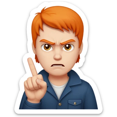 A sweet person giving the middle finger sticker