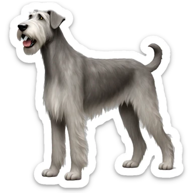  Irish wolfhound dog standing sticker