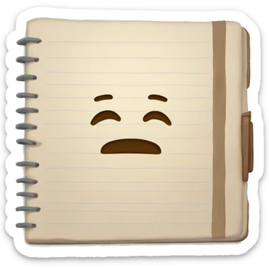 cuaderno con tiempo perdido sticker