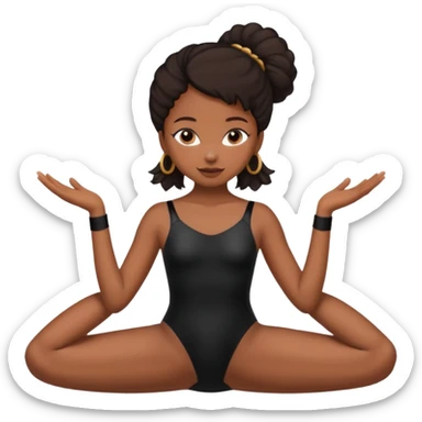 Black girl touching her toes sticker