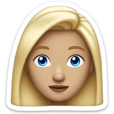 blond queen whit blue eyes whit strait hair sticker