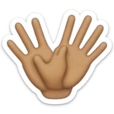 a double W with hands sticker