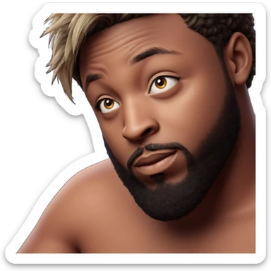 bearded boy portrait close up sticker