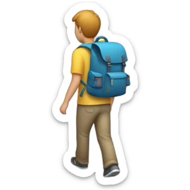 walking-with-backpack-give food sticker