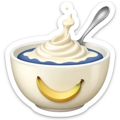 Yoghurt bowl sticker