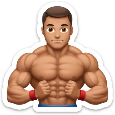 bodybuilder posing sticker