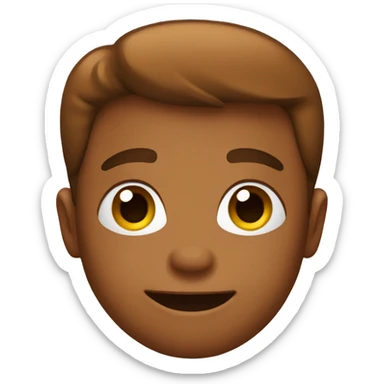 brown cute emoji sticker