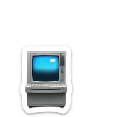 A big computer in a metro sticker