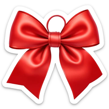 Red bow ribbon  sticker
