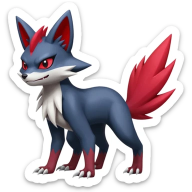 Sneasel-Weavile-Zoroark-Zangoose-Fakémon-hybrid-creature (full body)  sticker