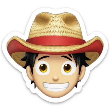 Monkey D Luffy’s straw hat with red band sticker