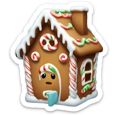 give me a gingerbread house emoji sticker