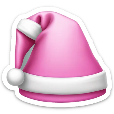 pink santa hat sticker