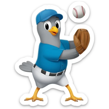 make me a bird baseball and name him gavin sticker