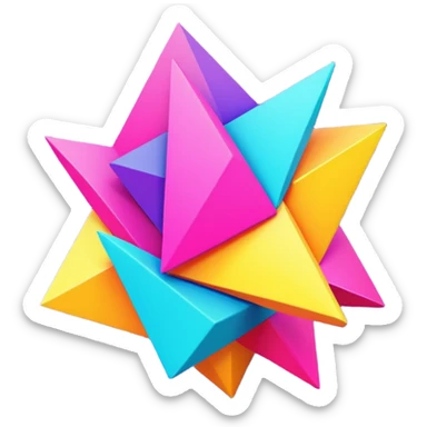 3D colour  combo sticker