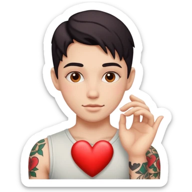 thinking of love sticker