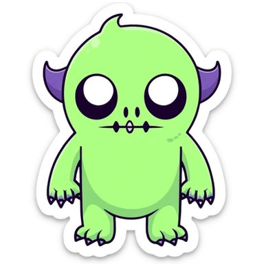 A VERY creepy monster  sticker