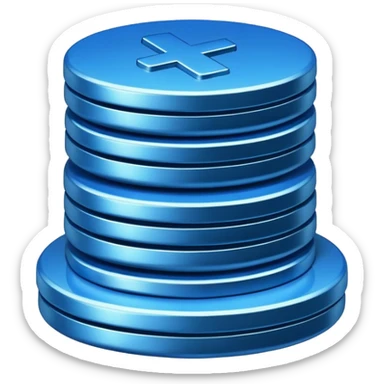 blue coins credit pack sticker
