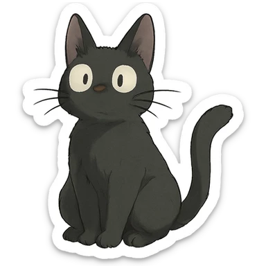 ghibli style cat sticker