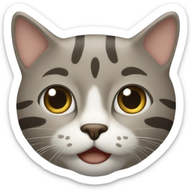 Un chat qui bois sticker