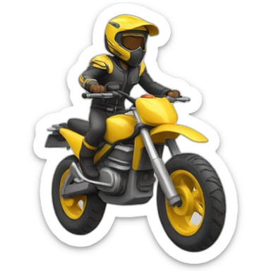 Moto voladora sticker