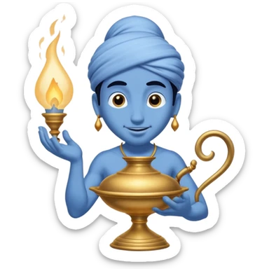 JO HUKUM MERE AAKA ALADDIN JINN EMOJI WHERE JINN COMES FROM IN LAMP sticker