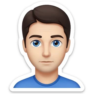 Tony Ward (b.1963) with dark brown hair sticker