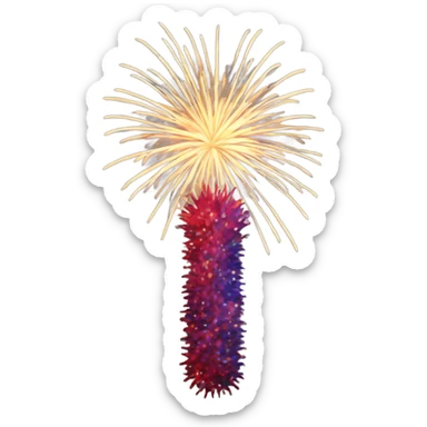 Fireworks in the shape of an L sticker