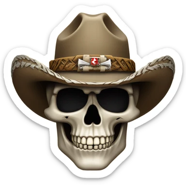 Gunfighters skull  sticker