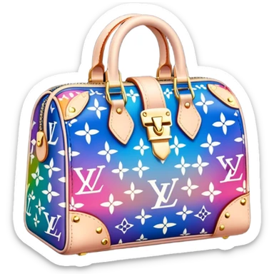 8k, 5000x5000 pixels, Isolated, rendering, detailed Louis Vuitton bag in a magical fantasy style and vivid hues sticker