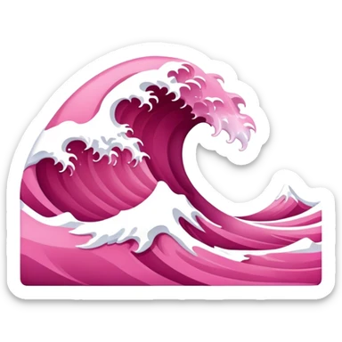 Pink wave sticker