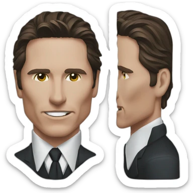 Christian Bale American Psycho sticker