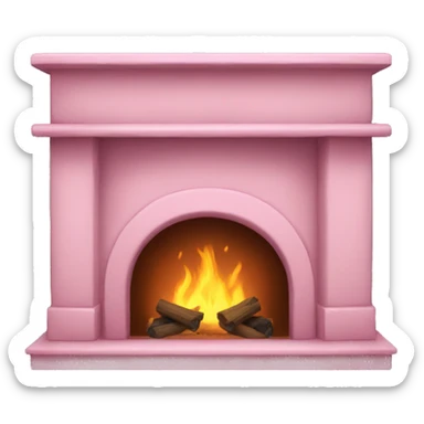 Winter Pink FirePlace sticker