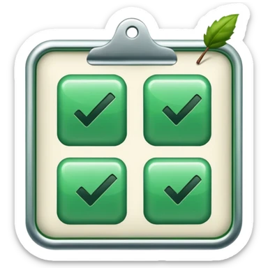two checkboxes from a checklist with ticks sticker