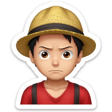 luffy sérieux  sticker